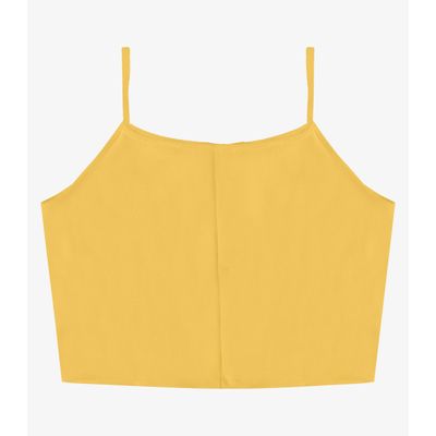Blusa de Alça Feminina Tecido Henera Infinita Cor Amarelo P / Amarelo