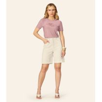 Blusa Feminina Com Estampa Em Foil Viscose Endless Rosa