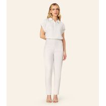 Blusa Feminina Box Listrada Sem Manga Endless Bege