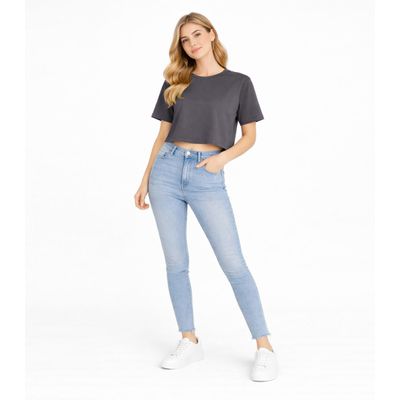 Blusa Feminina Básica Malha Suplex Infinita Cor Cinza M / Cinza