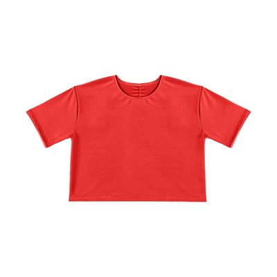 Blusa Feminina Básica Malha Suplex Infinita Cor Laranja GG / Laranja
