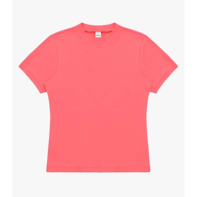 Blusa Feminina Básica Em Ribana Com Gola Rovitex Laranja G / Laranja