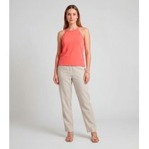 Blusa Feminina Com Cava Americana Infinita Cor Laranja