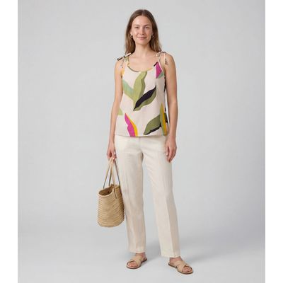 Blusa De Alça De Laço Infinita Cor Baunilha GG / Baunilha
