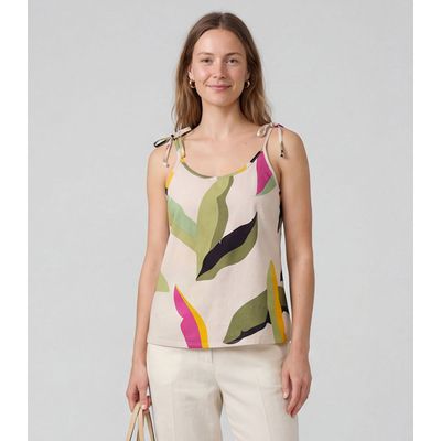Blusa De Alça De Laço Infinita Cor Baunilha GG / Baunilha
