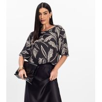 Blusa Feminina em Tecido Infinita Cor Preto