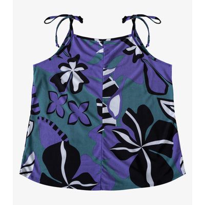 Blusa De Alça De Laço Infinita Cor Cinza G / Cinza
