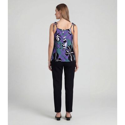 Blusa De Alça De Laço Infinita Cor Cinza G / Cinza