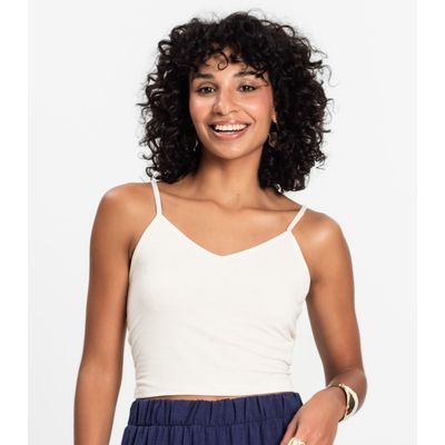 Blusa de alça Infinita Cor Bege GG / Bege