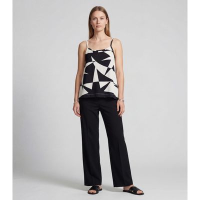 Blusa de Alça Tecido Viscose Infinita Cor Preto GG / Preto