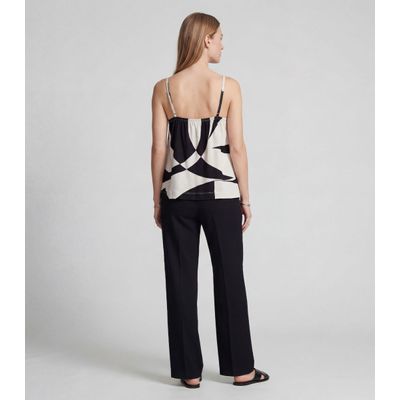 Blusa de Alça Tecido Viscose Infinita Cor Preto M / Preto