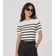 Blusa Feminina Em Tricot Listrado Dianna Bege M / Bege