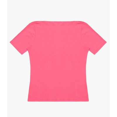 Blusa Feminina Decote Canoa Básica Ribana Rovitex Rosa G / Rosa