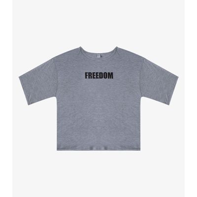 Blusa Feminina Em Viscotorcion Infinita Cor Cinza G / Cinza