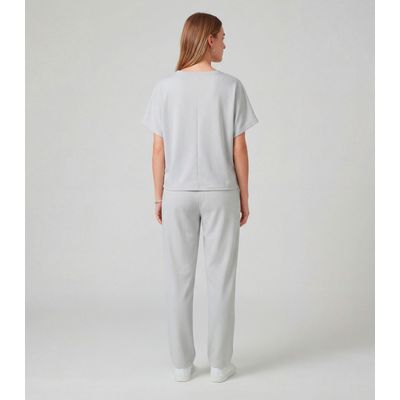 Blusa Feminina Básica Com Manga Curta Infinita Cor Cinza M / Cinza