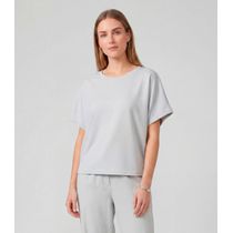 Blusa Feminina Básica Com Manga Curta Infinita Cor Cinza