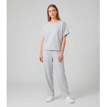 Blusa Feminina Básica Com Manga Curta Infinita Cor Cinza