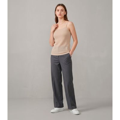 Blusa Feminina Com Alça  Fina Infinita Cor Marrom G / Marrom