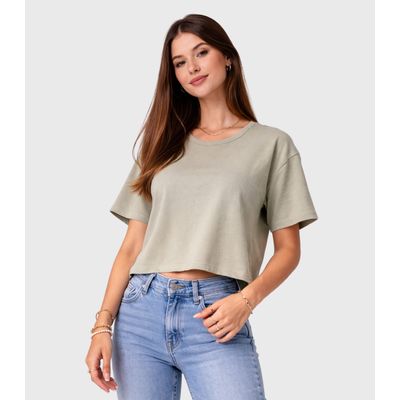 Blusa Feminina Em Malha Poliéster Infinita Cor Verde M / Verde