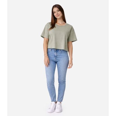 Blusa Feminina Em Malha Poliéster Infinita Cor Verde G / Verde