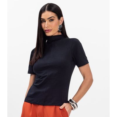 Blusa Feminina Cotton Leve Infinita Cor Preto M / Preto