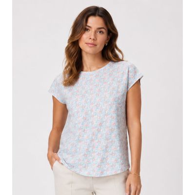 Blusa Feminina Estampada Rovitex Rosa G / Rosa
