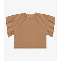 Blusa Feminina Com Manga Franzida Infinita Cor Bege