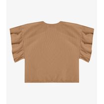 Blusa Feminina Com Manga Franzida Infinita Cor Bege