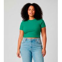 Blusa Feminina Com Tecido Canelado Rovitex Verde