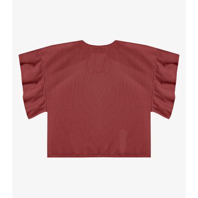 Blusa Feminina Com Manga Franzida Infinita Cor Vermelho P / Vermelho