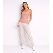 Blusa De Alça Feminina Lisa Em Poliamida Aishty Rosa