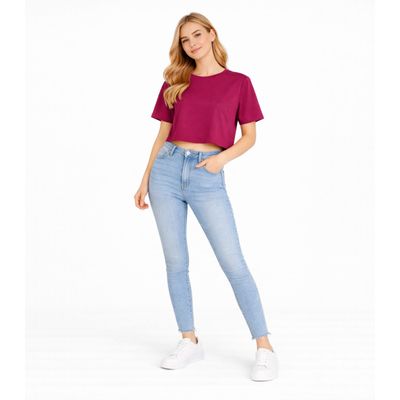 Blusa Feminina Básica Malha Suplex Infinita Cor Roxo G / Roxo