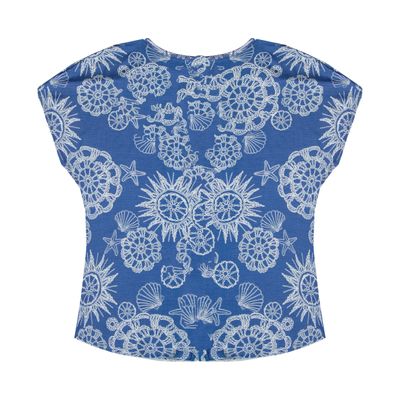 Blusa Feminina Estampada Rovitex Azul P / Azul