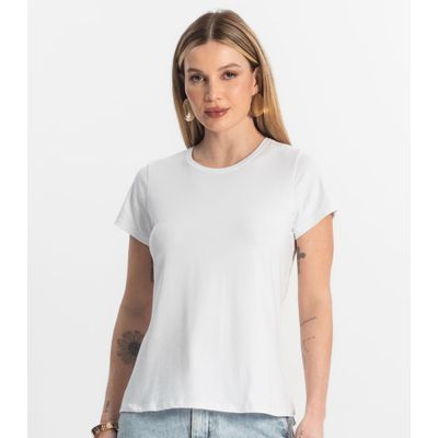 Blusa Feminina Cotton Leve Básica Rovitex Branco GG / Branco