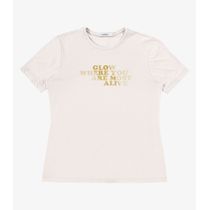 Blusa Feminina Com Estampa Em Foil Viscose Endless Bege