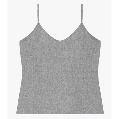 Blusa De Alça Feminina Canelada Rovitex Cinza GG / Cinza
