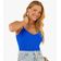 Blusa De Alça Feminina Canelada Rovitex Azul M / Azul