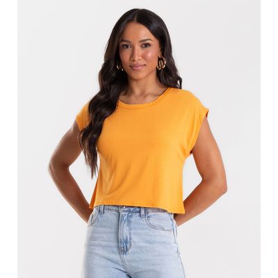 Blusa Básica Feminina Viscotorcion Rovitex Marrom P / Marrom