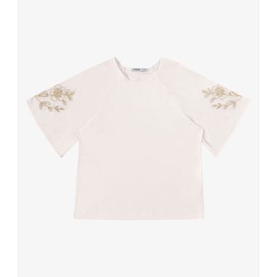 Blusa Feminina Com Bordado E Manga Raglan Endless Bege M / Bege