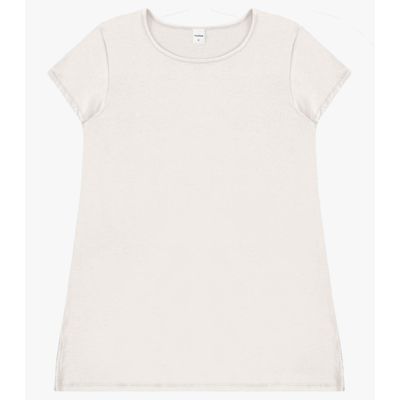Blusa Básica Alongada Feminina Rovitex Bege P / Bege