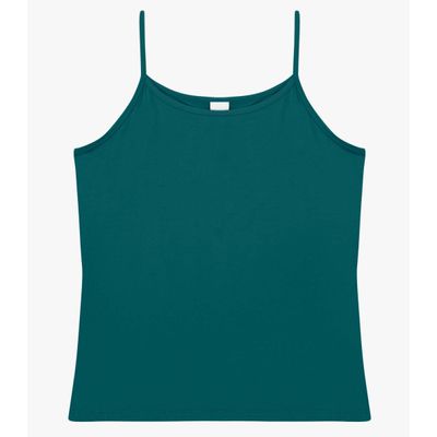 Blusa de Alça Feminina Viscotorcion Básica Rovitex Verde G / Verde