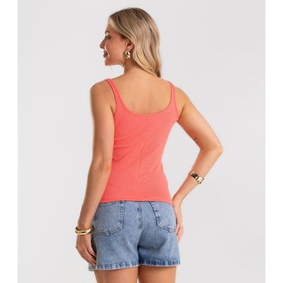 Blusa De Alca Básica Feminina Rovitex Laranja M / Laranja