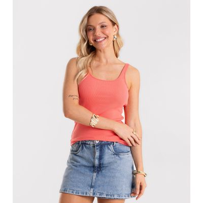 Blusa De Alca Básica Feminina Rovitex Laranja M / Laranja