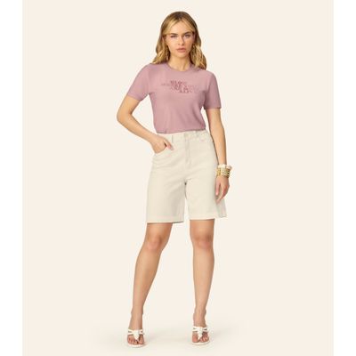 Blusa Feminina Com Estampa Em Foil Viscose Endless Rosa P / Rosa