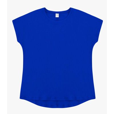Blusa Feminina Canelada Rovitex Azul P / Azul