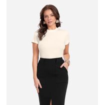 Blusa Feminina Em Ribana Endless Bege