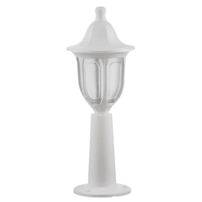Balizador Moderno Branco para Jardim Lente Fosca Injetado 45cm Termoplástico Dital