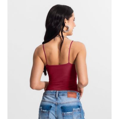Blusa Feminina De Alça Poliamida Style Box Vermelho M / Vermelho