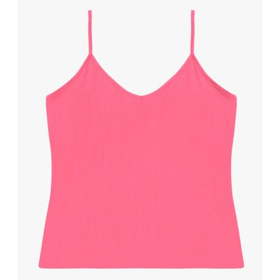 Blusa De Alça Feminina Canelada Rovitex Rosa M / Rosa