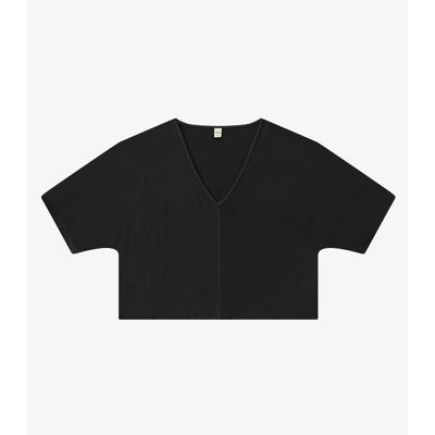 Blusa Feminina Com Recorte em Viscose Rovitex Preto P / Preto